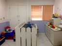 Sala de exame físico, separada da sala de conversa